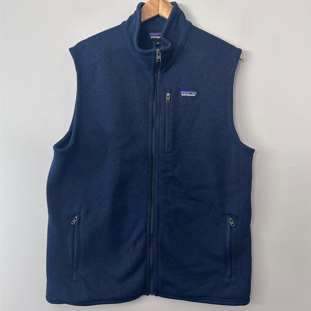 Patagonia Better Sweater Vest Mens XXL Navy Blue Full Zip Fleece Outdoor Hiking